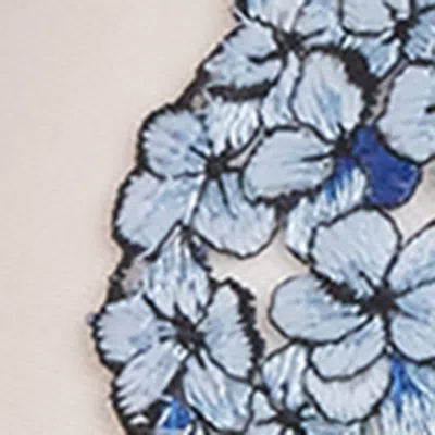 Fleur Du Mal Silk-blend Hydrangea Garter In Blue