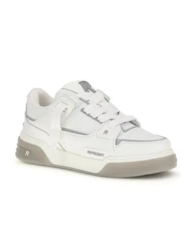 Represent Studio Leather Gradient Sole Sneakers In White