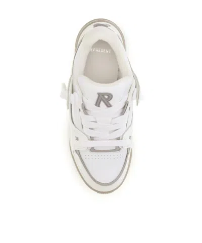 Represent Studio Leather Gradient Sole Sneakers In White