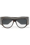 GUCCI D-Frame crystal-embellished acetate sunglasses
