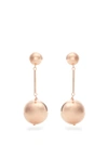 Jw Anderson Sphere Rose-gold Plated Drop Earrings In Rose Gold