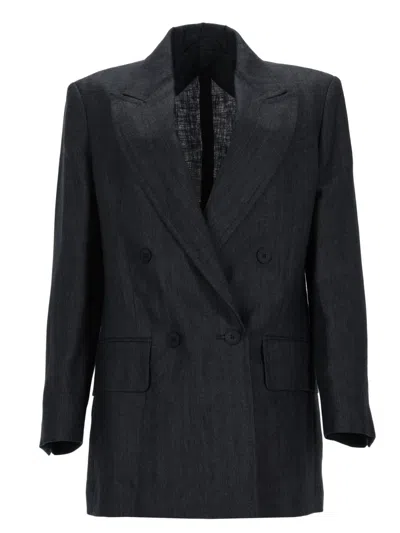 Max Mara Double-breasted Jacket "olimpia" In Gray