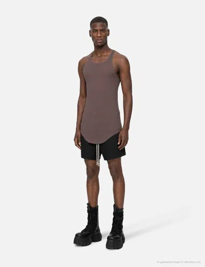 Rick Owens Basic Rib Tank In Purple/紫色/퍼플/パープル