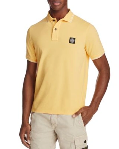 Stone Island Regular Fit Polo Shirt In Yellow