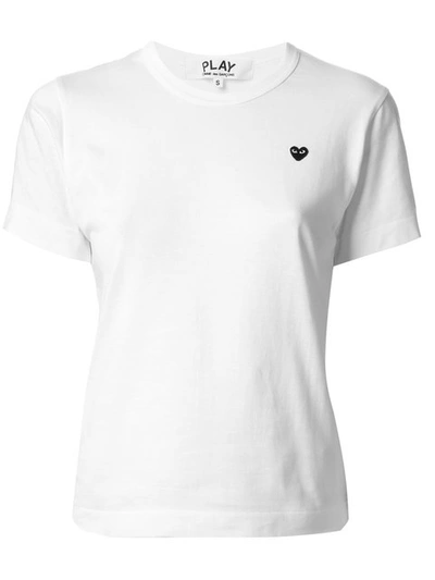Comme Des Garçons Play Short Sleeve 'play' T-shirt In White
