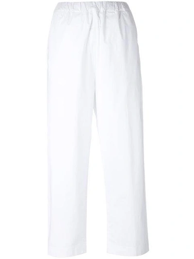 Shop Lucio Vanotti Cropped Trousers - White