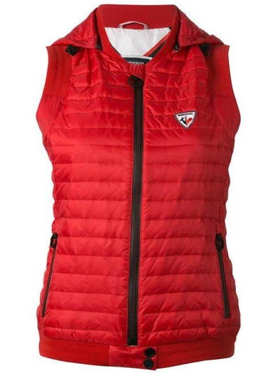 Shop Rossignol Nadine Hooded Gilet In Red