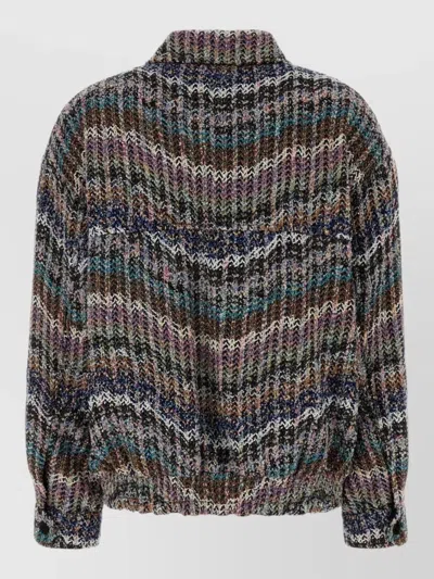 Missoni Tweed Bomber Jacket In Multi