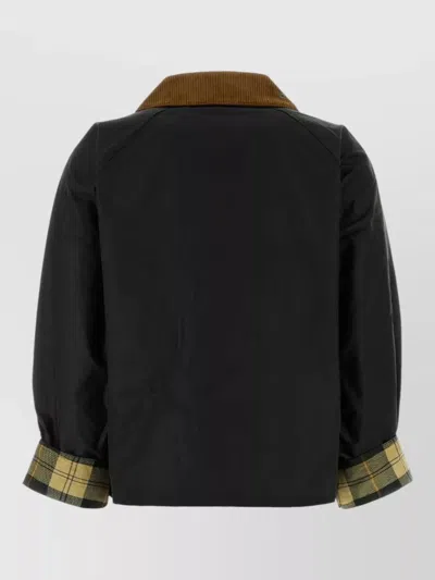 Barbour Cotton Single-breasted Coat In Black