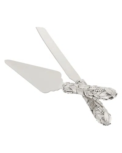 Olivia Riegel Dessert Serving Set In Silver