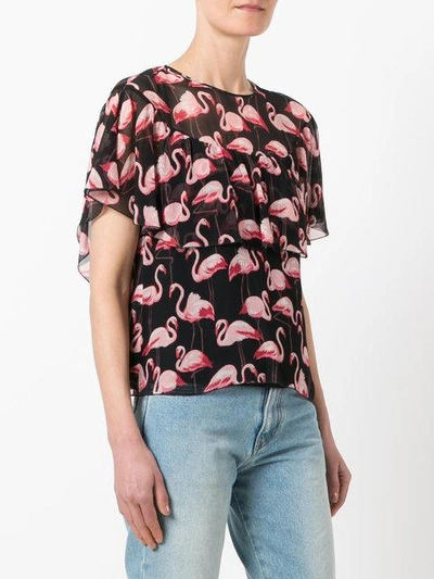 Shop Red Valentino Flamingo Print Blouse