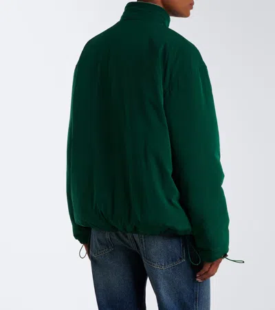 Miu Miu Logo Technical Jacket In Green