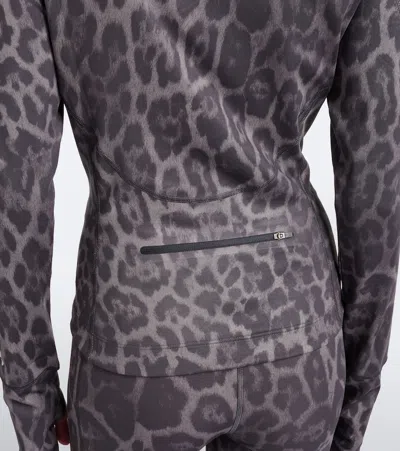 Adidas By Stella Mccartney Truepurpose Leopard-print Technical Jacket In Grey