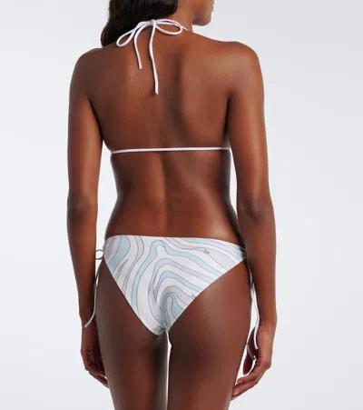 Pucci Iride Bikini Top In Blue