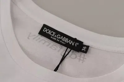 Dolce & Gabbana Graphic Patch Cotton T-shirt In White