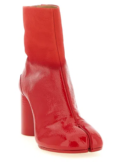 Maison Margiela Tabi Boot In Red