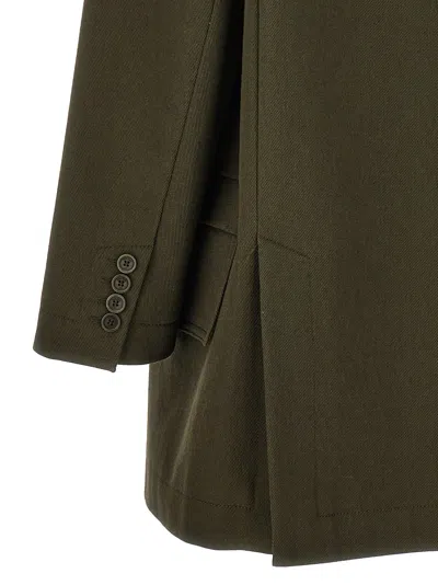Max Mara Tailored Jacket Flap Pockets In Green