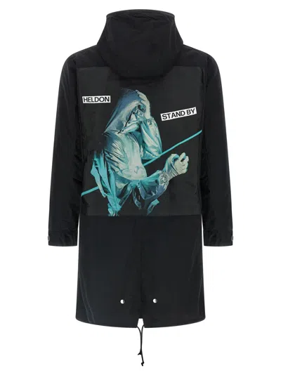 Undercover Cotton Parka With Heldon Artwork Parka In Black