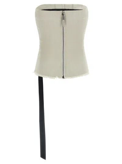 Drkshdw Zimmermann Spliced Print Awaken Crochet Tri Bikini Top In Neutral