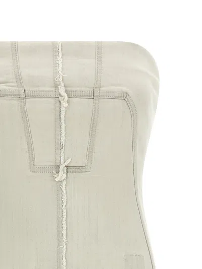 Drkshdw Zimmermann Spliced Print Awaken Crochet Tri Bikini Top In Neutral