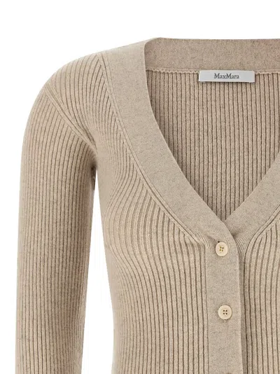 Max Mara Cardigan In Neutral