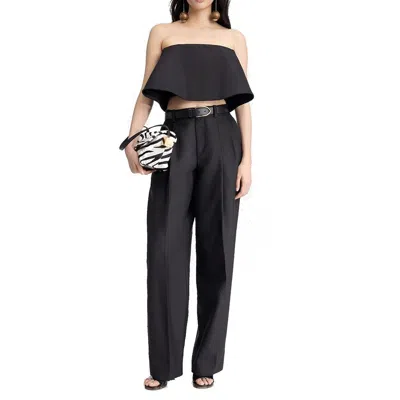 Jacquemus Silk Wool-blend Flared Trousers In Black