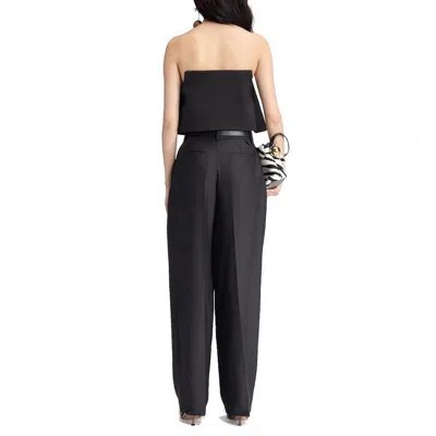 Jacquemus Silk Wool-blend Flared Trousers In Black