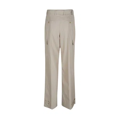 Prada Cotton Blend Cargo Pants In Neutral