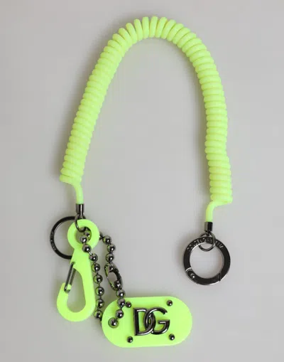 Dolce & Gabbana Coiled Spring Key Case In Green