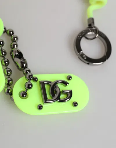 Dolce & Gabbana Coiled Spring Key Case In Green
