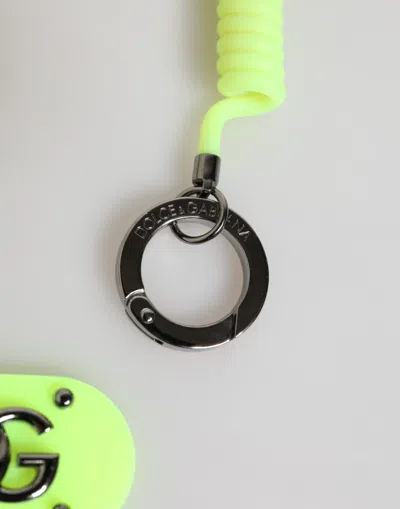 Dolce & Gabbana Coiled Spring Key Case In Green