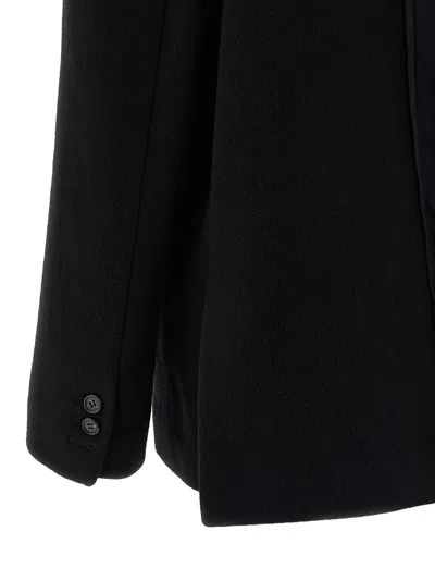 Mm6 Maison Margiela Tailored Blazer Featuring Structured Back Panel In Black