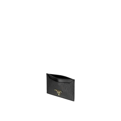 Prada Textured Wallet Cardholder Fold Over Design In Pattern
