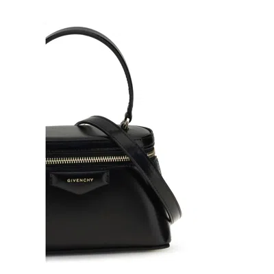 Givenchy Vanity Antigona Leather Handbag With Lettering Logo On The Front In Black