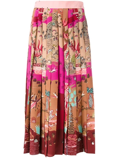 Shop Valentino Garden Segments Midi Skirt