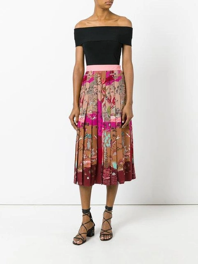 Shop Valentino Garden Segments Midi Skirt