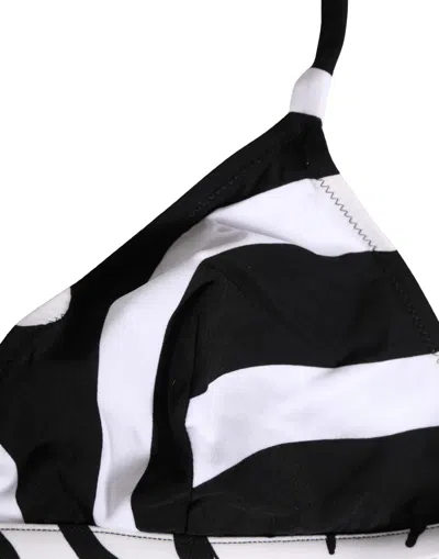 Dolce & Gabbana Striped Bikini In Black