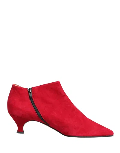 Dolce & Gabbana Suede Ankle Boot In Red