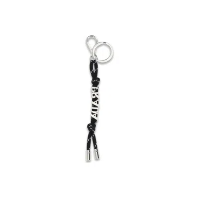 Prada Logo-lettered Recycled Polyamide Key Case In Multi