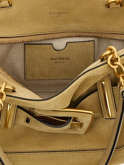 Balmain Anthem Shoulder Bag In Blue