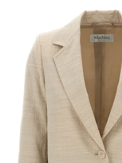 Max Mara Virgin Wool Blazer In Neutral