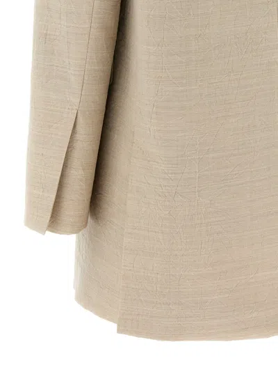 Max Mara Virgin Wool Blazer In Neutral