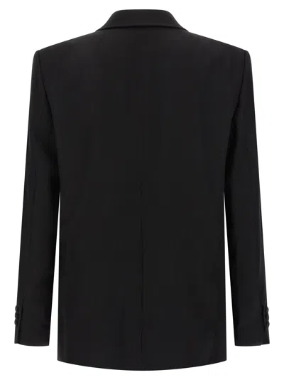 Balmain Crystal Blazer Single Breasted Tailored Jacket In Black