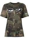 HACULLA camouflage eye print T-shirt,洗濯機洗い可能