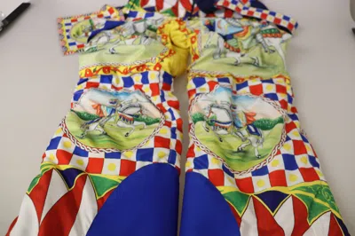 Dolce & Gabbana Printed Multicolor Polyester Cargo Pants In Multi