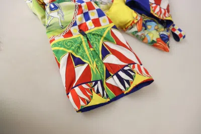 Dolce & Gabbana Printed Multicolor Polyester Cargo Pants In Multi
