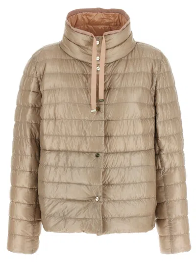 Herno Reversible Down Jacket Casual Jackets And Parka Multicolor In Brown