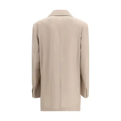 Max Mara Single-breasted Wool-blend Blazer In Neutral