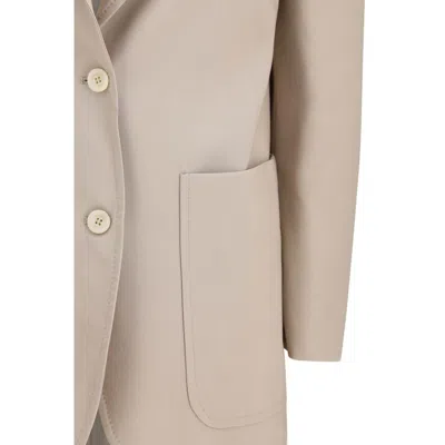 Max Mara Single-breasted Wool-blend Blazer In Neutral