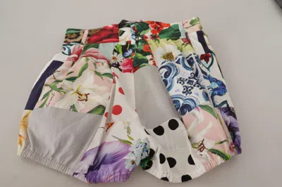 Dolce & Gabbana Patchwork Cotton Shorts In Multi